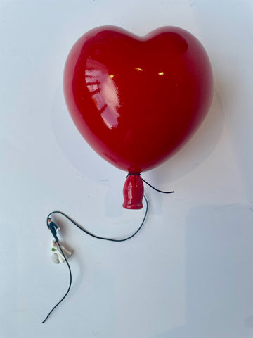 Ballongeventyr - Hjerteballong - Rød #13 m brudepar