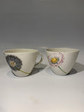 Tekopp m/blomstermotiv T04