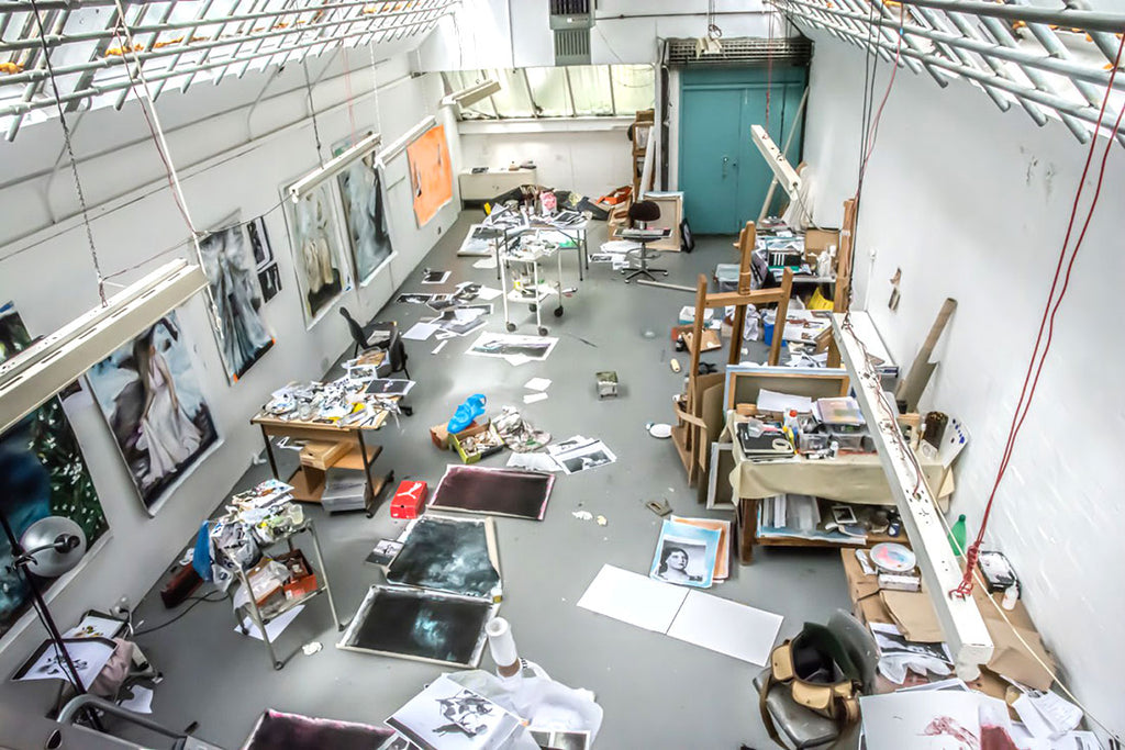 I atelieret hos billedkunstner Therese Nortvedt