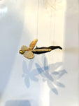 Drageflyger m/gullvinger - Hengeskulptur