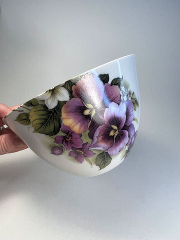 Porselensskål m/blomster S14