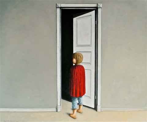 With super powers I don’t fear the darkness - Litografi av Tom Erik Andersen | Neo Galleri