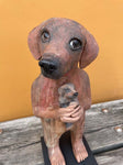 Brun hund m/valp