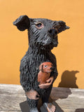 Rufsete hund m/valp - Neo Galleri - Kunst på nett og galleri i Gamle Stavanger