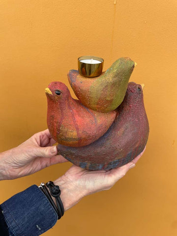 Tre fugler - telysholder