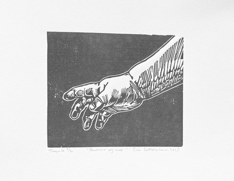 Strekker seg mot - tresnitt av Elin Gabrielsen | Neo galleri