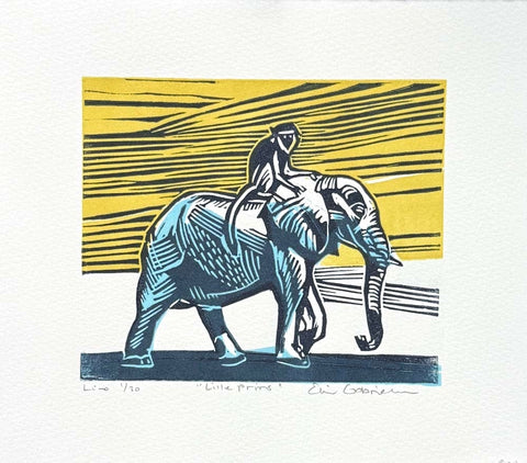 Lille prins - Linosnitt av Elin Gabrielsen | Neo galleri