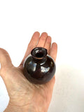 Liten vase - mørk brun