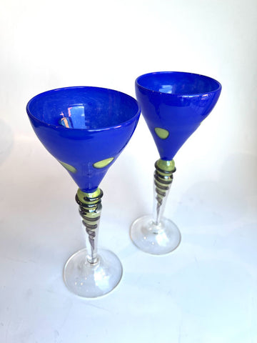 Kunstglass - blå klovn