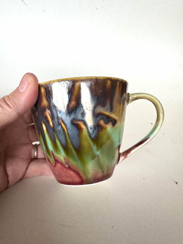 Kaffekopp m/blomstermotiv K113