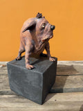 Liten hund på sokkel (OM94) - Neo Galleri - Kunst på nett og galleri i Gamle Stavanger
