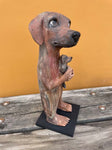 Brun hund m/valp