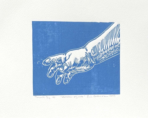 Strekker seg mot (blå)