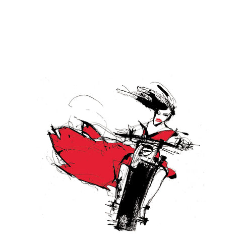 Biker in red