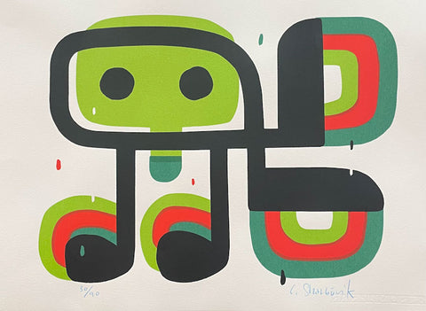 Techno bird - Serigrafi av Lasse Skarbøvik | Neo Galleri