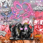 Cupido - håndkolorert