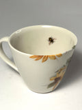 Kaffekopp m/blomstermotiv K42