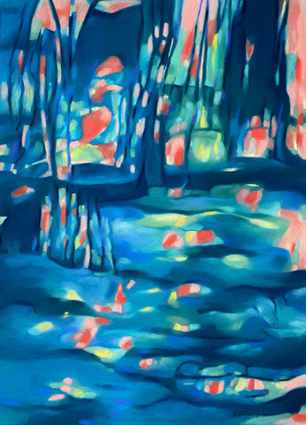 Blå skumring - Pastell på papir av Kristin Holm Dybvig | Neo galleri