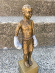 Little fighter - bronseskulptur