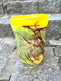Gul Vase - Glasskunst